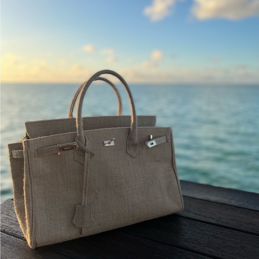 Carryall Tote ☀️ Burlap Beach Tote 🌺 Crossbody Satchel 🌴Carry On Tote 🛥